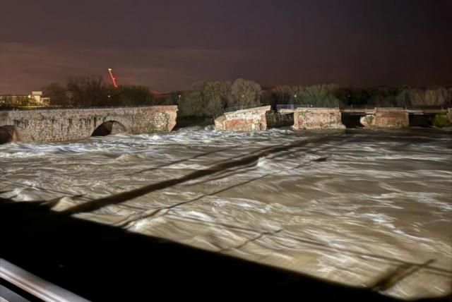 Derrumbe del puente romano de Talavera