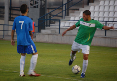 Dani Gómez volvió a Talavera, pero esta vez con la elástica del Toledo. (Foto: Carlos Granda)