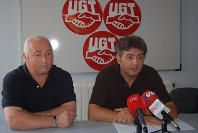 García y Martín ante los medios. (Foto: Carlos Granda)
