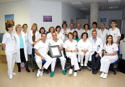 Parte del equipo que presta su servicio en el Hospital talaverano. (Foto: LA VOZ DEL TAJO)