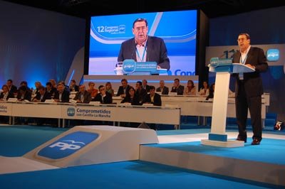 Lago ha sido el encargado de abrir el Congreso del PP  en Talavera Ferial. (Foto: Carlos Granda)