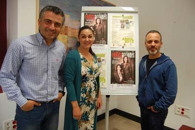 Muelas junto a Pilar Masa y Javier Gutiérrez en la presentación de la obra. (Foto: J.F.)