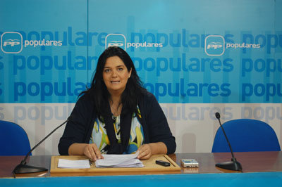La diputada nacional Rocío López en la sede del PP de Talavera. (Foto: G.O.)