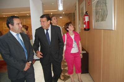 Jerez y Lago durante la inauguración de la muestra en el CEEI. (Foto: J.F.)
