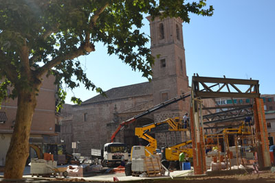Continúan a buen ritmo los trabajos de remodelación en la Plaza del Salvador