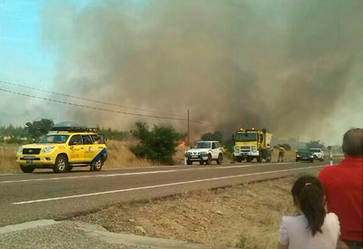 Controlado el incendio forestal originado ayer en el término municipal de Velada 