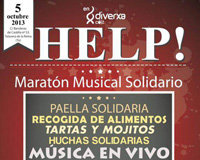 Maratón musical solidario 'Help!' el 5 de octubre en Diverxa Cult