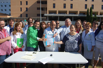 PSOE, Ganemos, UPyD, Podemos, IU y PACMA firman el pacto por la Sanidad talaverana