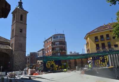 Estado actual de las obras en la Plaza del Salvador.