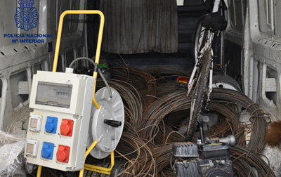 Detenido por robo de cableado eléctrico