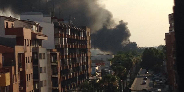 El humo llega a las calles de Talavera