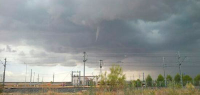 Las tormentas dejan una curiosa imagen en el cielo de Toledo