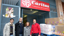 García Industrias del Vidrio dona 2.000 kilos de alimentos a Cáritas
