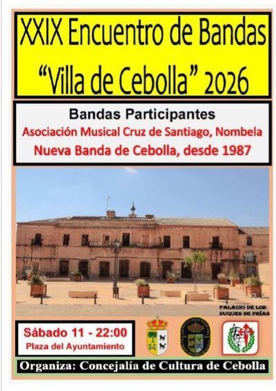 La música de banda vuelve con la celebración del XXIX Encuentro "Villa de Cebolla"