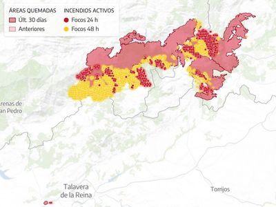 El fuego deja un paisaje desolador: Así ha quedado el mapa tras los incendios