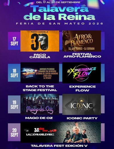 Ya hay cartel para las Ferias de San Mateo: estos son los conciertos confirmados