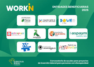 La Fundación Eurocaja Rural selecciona las 10 entidades beneficiarias de sus ayudas 'Workin'