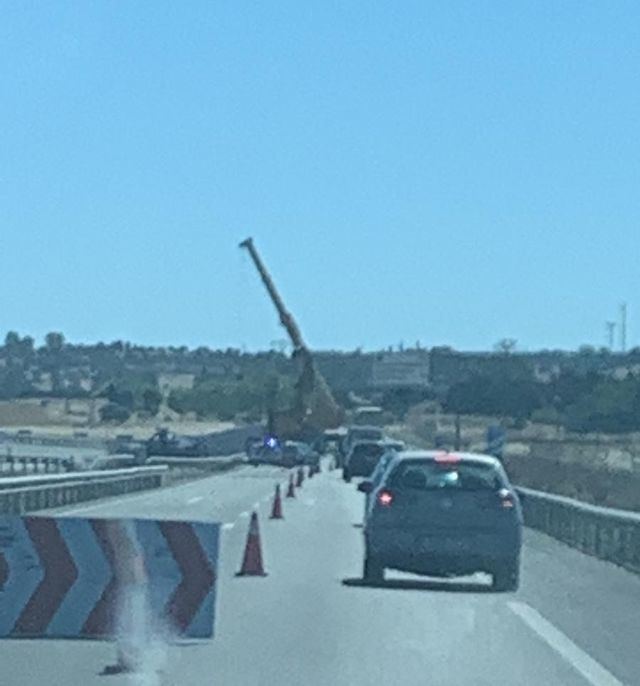 Aparatoso accidente en la A-5 a la altura de Lagartera