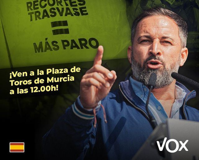 VOX convoca una manifestación en Murcia 'en defensa de nuestros agricultores'