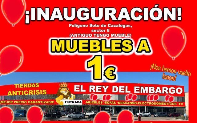 No es broma. Esta tienda de Talavera ofrece muebles por tan solo 1€