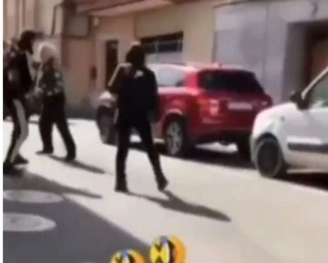 Un momento de la agresión 