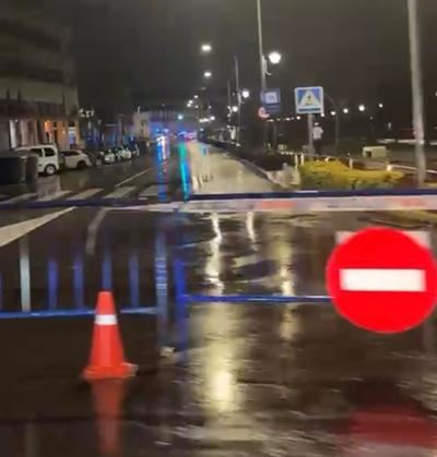 Cortes de tráfico en la Ronda Sur de Talavera por inundaciones tras las intensas lluvias