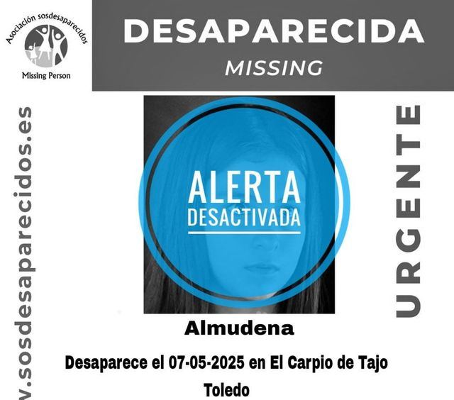 Almudena, la menor desaparecida en El Carpio de Tajo, ha sido localizada