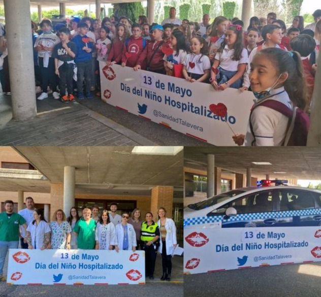 La Policía Local de Talavera sorprende a los niños hospitalizados