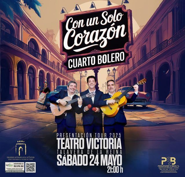 Cuarto Bolero presenta su nuevo espectáculo “Con un solo corazón” en Talavera