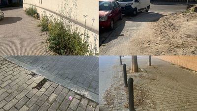 Suciedad, hierbas y aceras rotas: 200 metros que retratan el abandono de la ciudad
