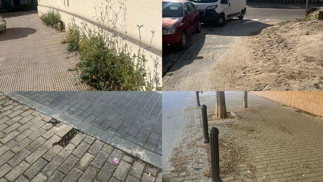 Suciedad, hierbas y aceras rotas: 200 metros que retratan el abandono de la ciudad