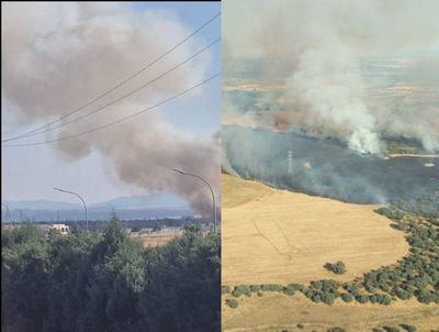 El incendio en Calera sube a 'Nivel 1 de peligrosidad': hay una carretera cortada