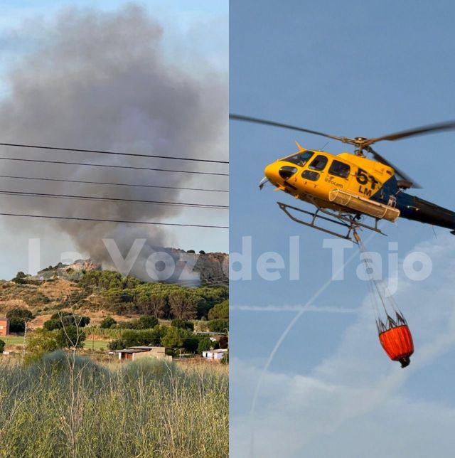 Incendio forestal en El Cerro Negro de Talavera 