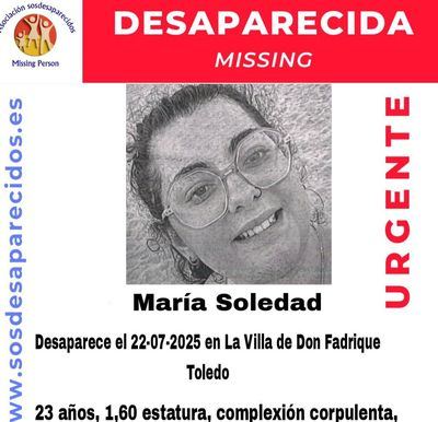 Buscan a María Soledad, una joven de 23 años desaparecida en un pueblo de Toledo