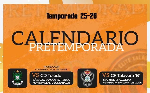 El CD Cazalegas Élite Ebora Formación ya conoce a sus rivales de la pretemporada 25/26