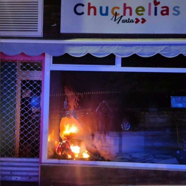 Incendio en un escaparate 