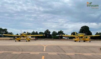 Dos aviones anfibio de Castilla-La Mancha se unen a las tareas de extinción de los fuegos de CyL