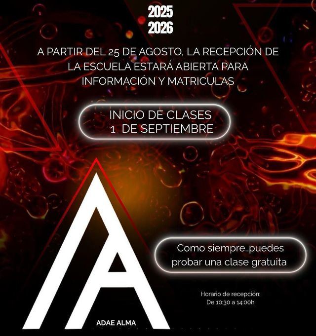 Abierto el plazo de matrícula para el curso 2025/2026 en ADAE Alma