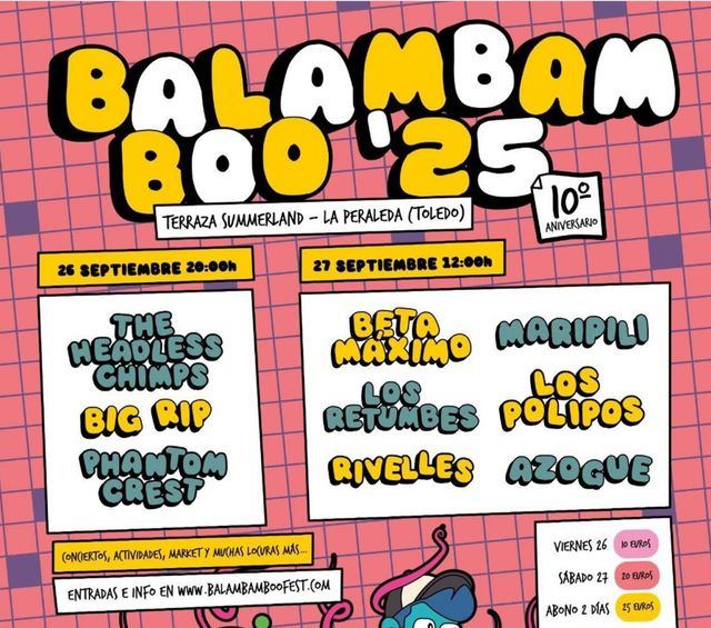 El Balambam Boo Fest vuelve este año a Toledo: conciertos, talleres, tiendas y más