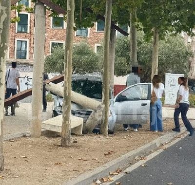 Impactante accidente en Talavera: Un vehículo choca contra un pilar en una conocida avenida