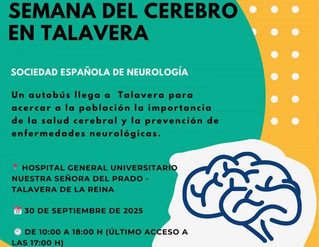 Mañana llega el ‘Bus del Cerebro’ a Talavera para concienciar sobre el ictus