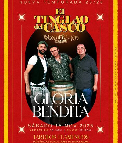 Vuelve el “Tinglao del Casco” a Wonderland con la actuación del grupo “Gloria Bendita”