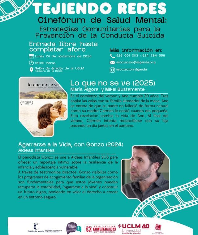 La UCLM acoge el cinefórum “Tejiendo Redes”, una jornada sobre salud mental y prevención del suicidio a través del cine
