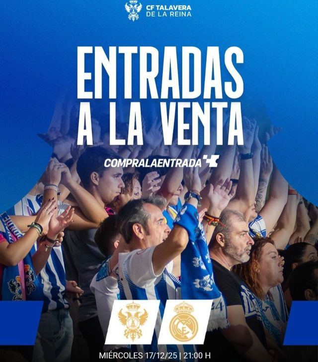 Precios, fechas y condiciones: así será la venta de entradas para el partido del CF Talavera contra el Real Madrid