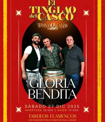 Este sábado “Gloria Bendita” vuelve al 'Tinglao del Casco'