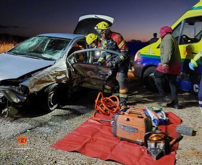 Tres vehículo implicados tras una colisión en la CM-4101 a la altura de Alcolea de Tajo