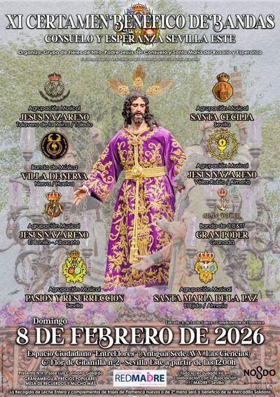 Cancelada la asistencia de la Agrupación Musical Nuestro Padre Nazareno al concierto en Sevilla Este