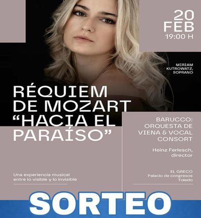 La Voz del Tajo sortea dos entradas dobles para el Réquiem de Mozart en el Palacio de Congresos El Greco