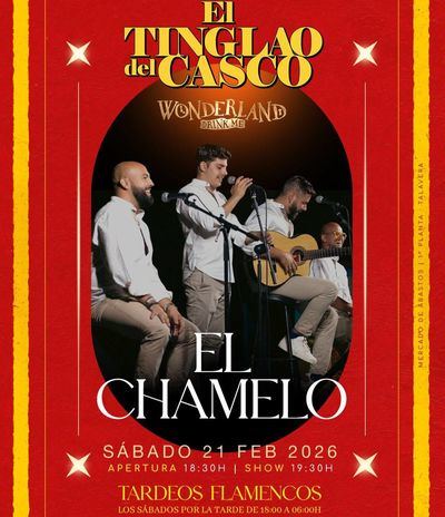 Este sábado 'El Chamelo' actuará en el tardeo flamenco en Wonderland