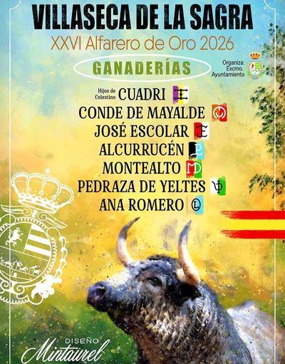 Villaseca de la Sagra presenta las ganaderías del XXVI Alfarero de Oro 2026